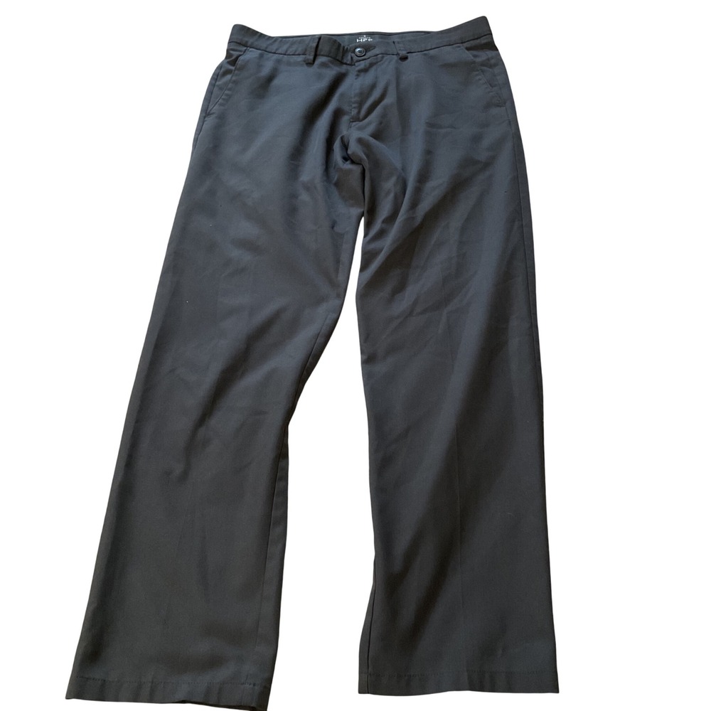 Haggar H26 Mens Straight Leg Dress Pants Dark Gray Charcoal 34x32‎ 1031218
